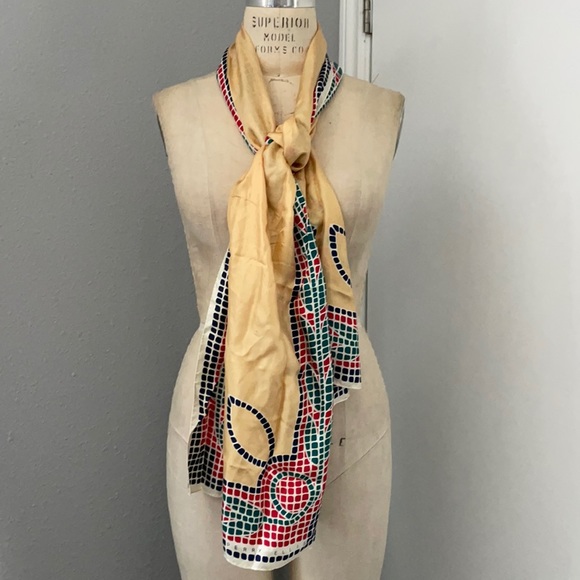 Perry Ellis Accessories - Perry Ellis Vintage 100% Silk Scarf